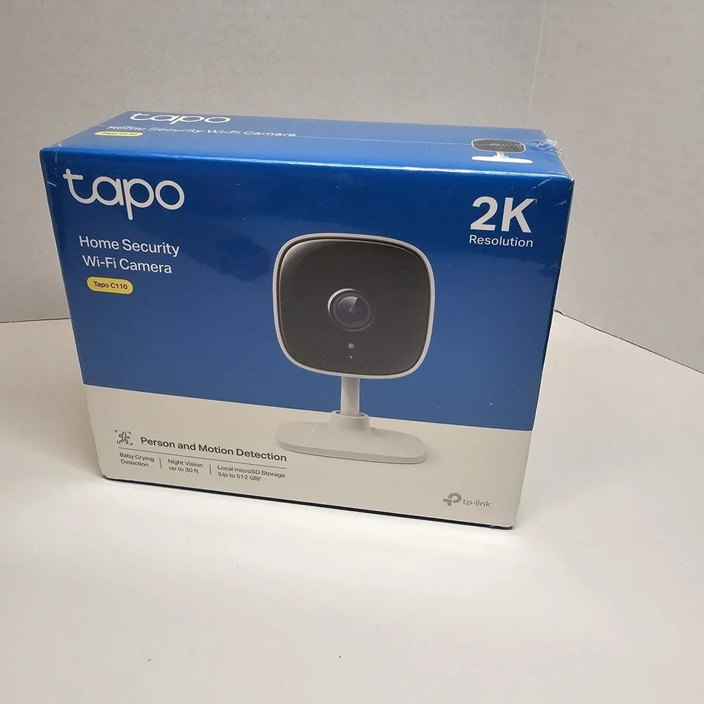 TP-Link Tapo C110 2K Wi-Fi Security Camera, Person Detection,Night Vision SEALED